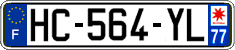 French license plate, SIV (ordinary)