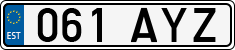 License plate of Estonia, Regular car plates