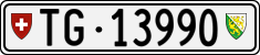 License plate of Switzerland, Cars