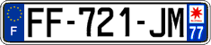 French license plate, SIV (ordinary)