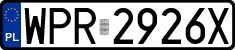 License plates of Poland, Regular car plates