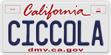 California, Vanity Plates