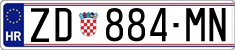 License plate of Croatia, Regular plates