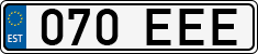 License plate of Estonia, Regular car plates