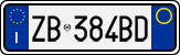 License plate of Italy, Cars (1994 year series)