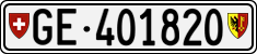 License plate of Switzerland, Cars
