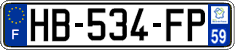 French license plate, SIV (ordinary)