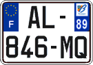 French license plate, SIV (ordinary)