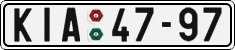 License plate of the Czech Republic, Cars (1960)