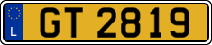 License plate of Luxembourg, 2003 year system