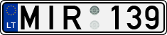 License plate of Lithuania, Cars