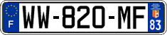 French license plate, SIV (temporary)