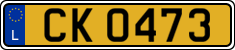 License plate of Luxembourg, 2003 year system