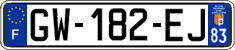 French license plate, SIV (ordinary)