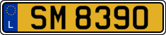License plate of Luxembourg, 2003 year system