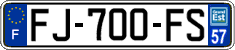 French license plate, SIV (ordinary)
