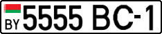 License plate Belarus, Cars (2004)