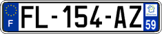 French license plate, SIV (ordinary)