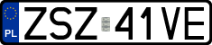 License plates of Poland, Regular car plates