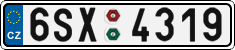 License plate of the Czech Republic, Cars (2001)