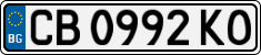 License plate of Bulgaria, Cars