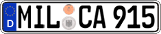 German license plate, Regular plates