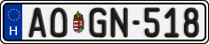 license plates of Hungary, Regular plates (2022)