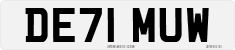 License plate of the United Kingdom, 2001 year system