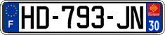 French license plate, SIV (ordinary)