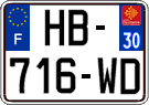 French license plate, SIV (ordinary)