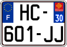 French license plate, SIV (ordinary)