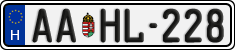 license plates of Hungary, Regular plates (2022)