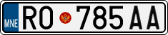 License plate of Montenegro, Trailers