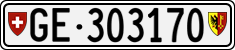 License plate of Switzerland, Cars