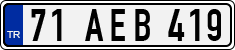 License plate of Turkey, Regular plates
