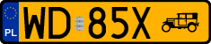 License plates of Poland, Oldtimers