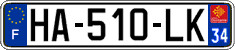 French license plate, SIV (ordinary)