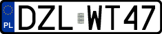 License plates of Poland, Regular car plates