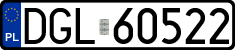License plates of Poland, Regular car plates