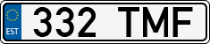 License plate of Estonia, Regular car plates
