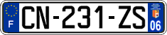French license plate, SIV (ordinary)