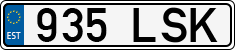 License plate of Estonia, Regular car plates