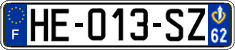 French license plate, SIV (ordinary)