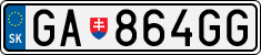 License plate of Slovakia, Cars