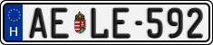 license plates of Hungary, Regular plates (2022)