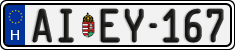 license plates of Hungary, Regular plates (2022)