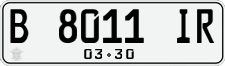 License plate of Indonesia, Regular plates