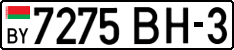 License plate Belarus, Cars (2004)