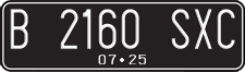 License plate of Indonesia, Regular plates