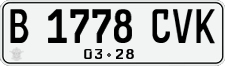 License plate of Indonesia, Regular plates